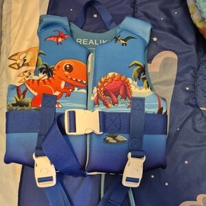 Toddler Blue Dinosaur Swim Vest
